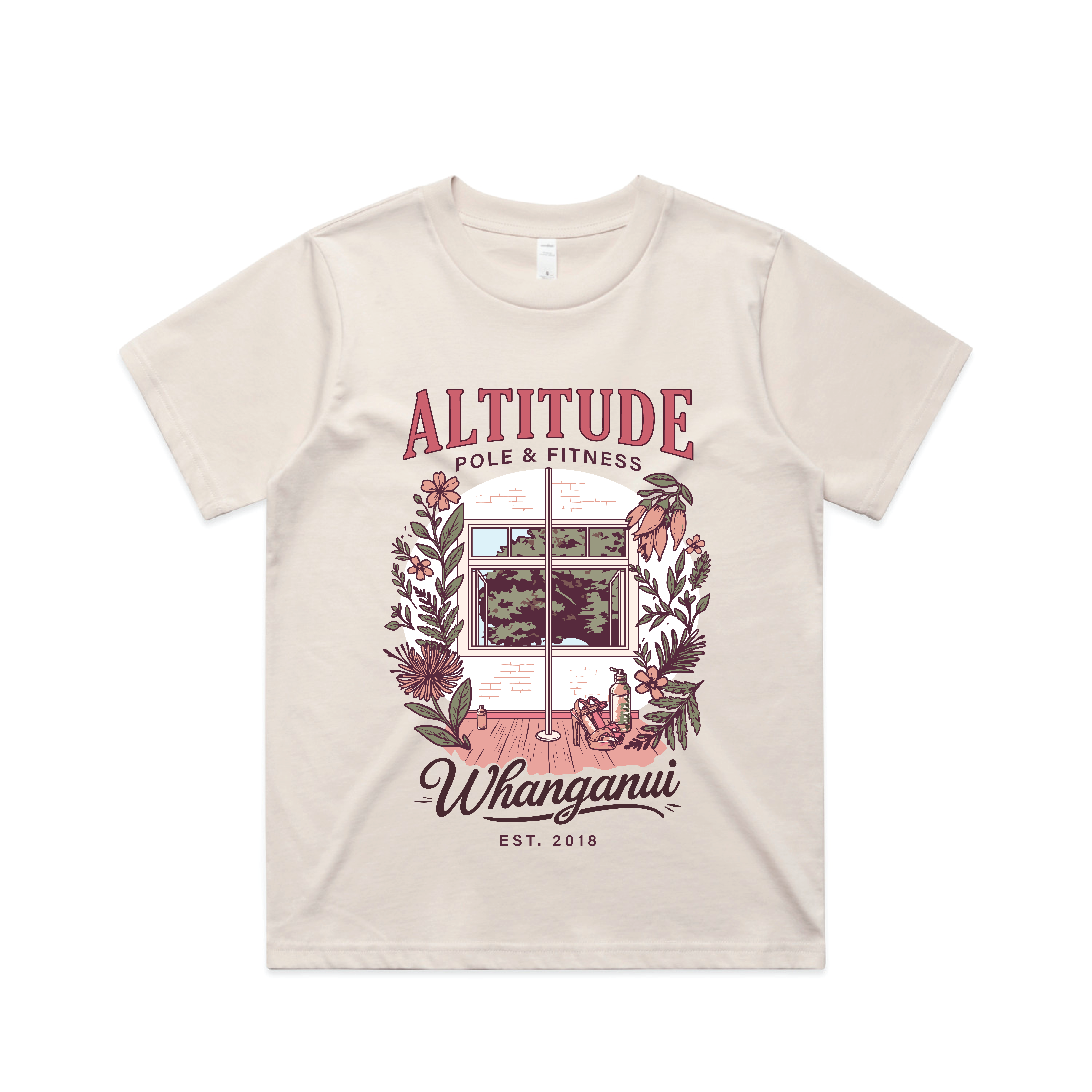 Altitude Whanganui retro tee design