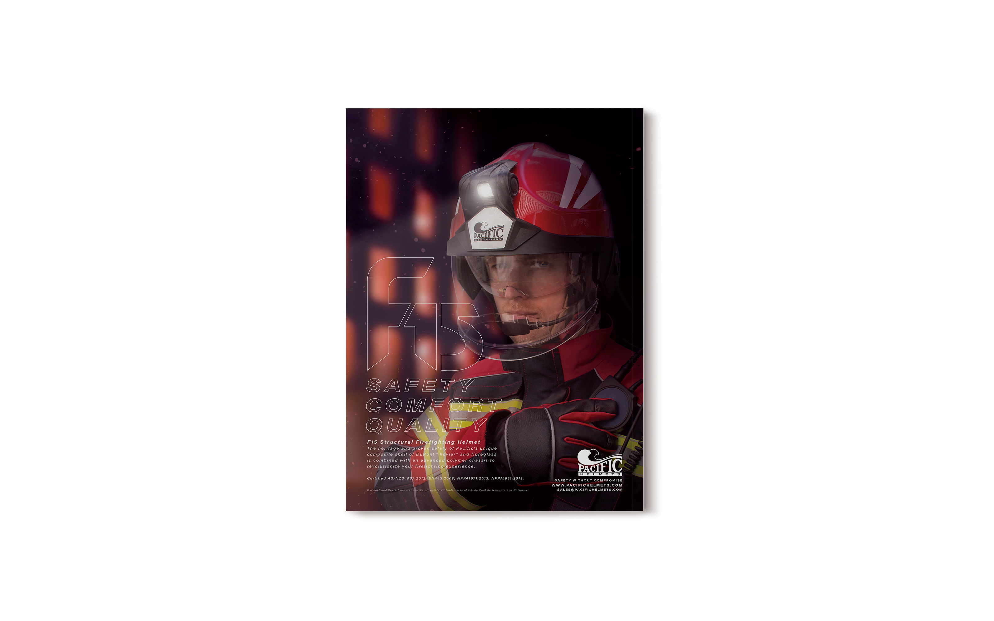 Pacific Helmets F15 print ad