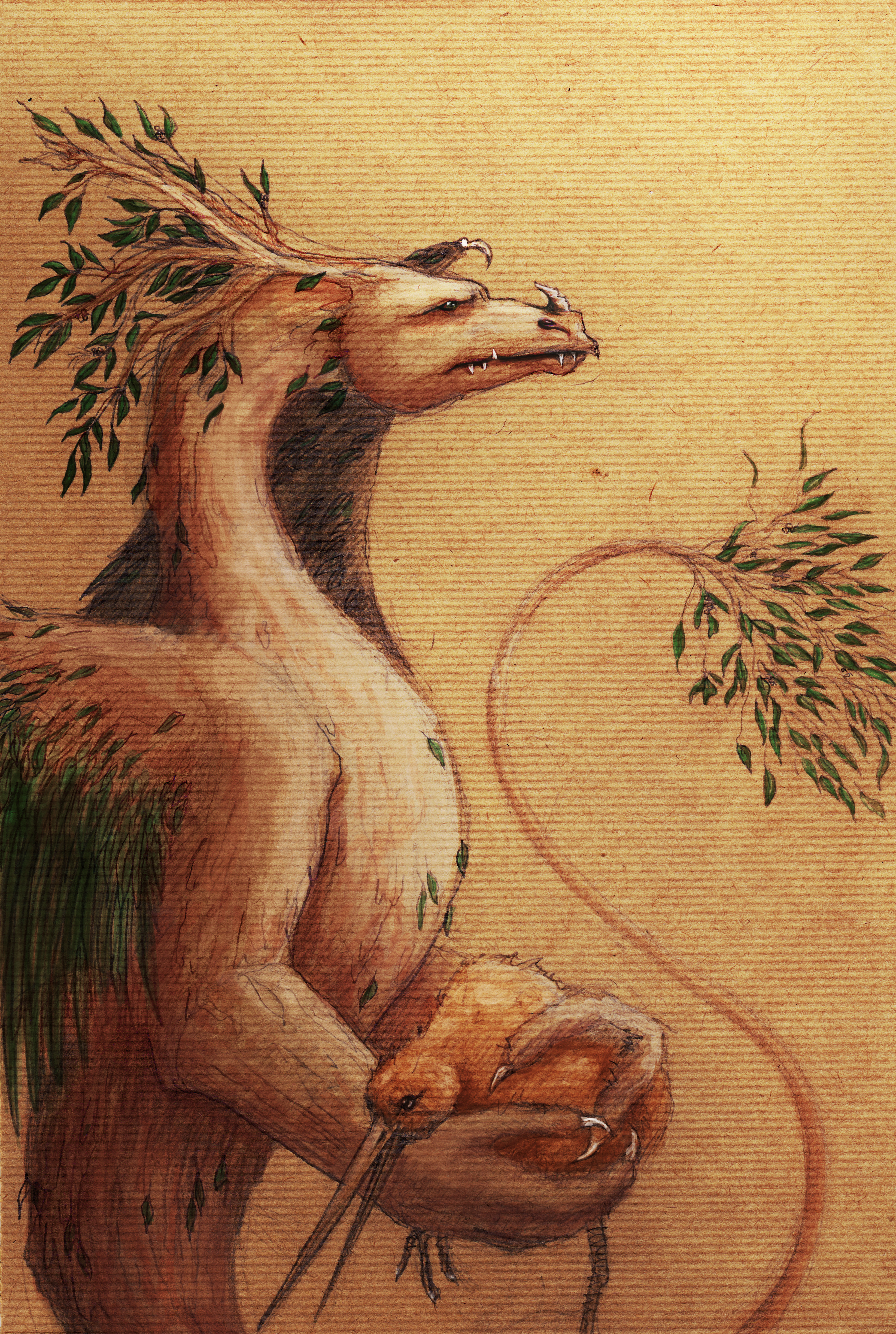 Tree dragon illustration